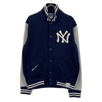 ポロ ラルフローレン ×クーパーズタウン ネイビー×グレー コットンスタジャン M