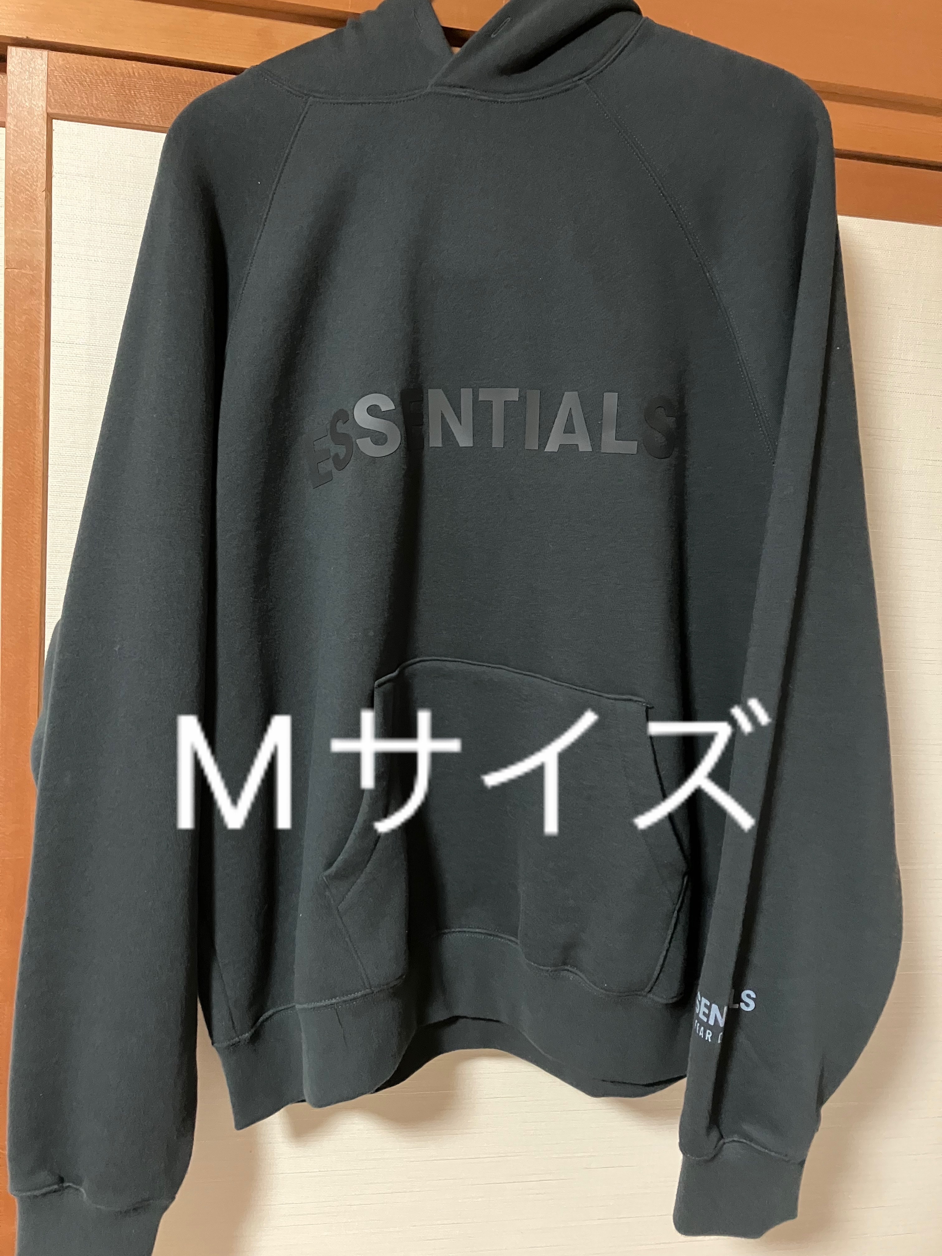 FEAR OF GOD ESSENTIALS 3D Silicon Applique Pullover Hoodie "Black"