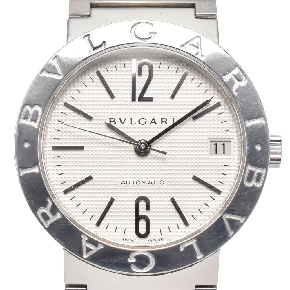 値下 ブルガリ BVLGARI BB33SS AUTO ブルガリブルガリ デイト シルバー 自動巻き メンズ 良品 腕時計 I#147511