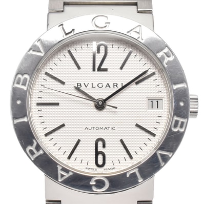 値下 ブルガリ BVLGARI BB33SS AUTO ブルガリブルガリ デイト シルバー 自動巻き メンズ 良品 腕時計 I#147511