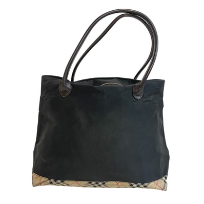 バーバリー BURBERRY トートバッグ ノバチェック バーバリーロンドン ハンド ショルダーバッグ ブラック