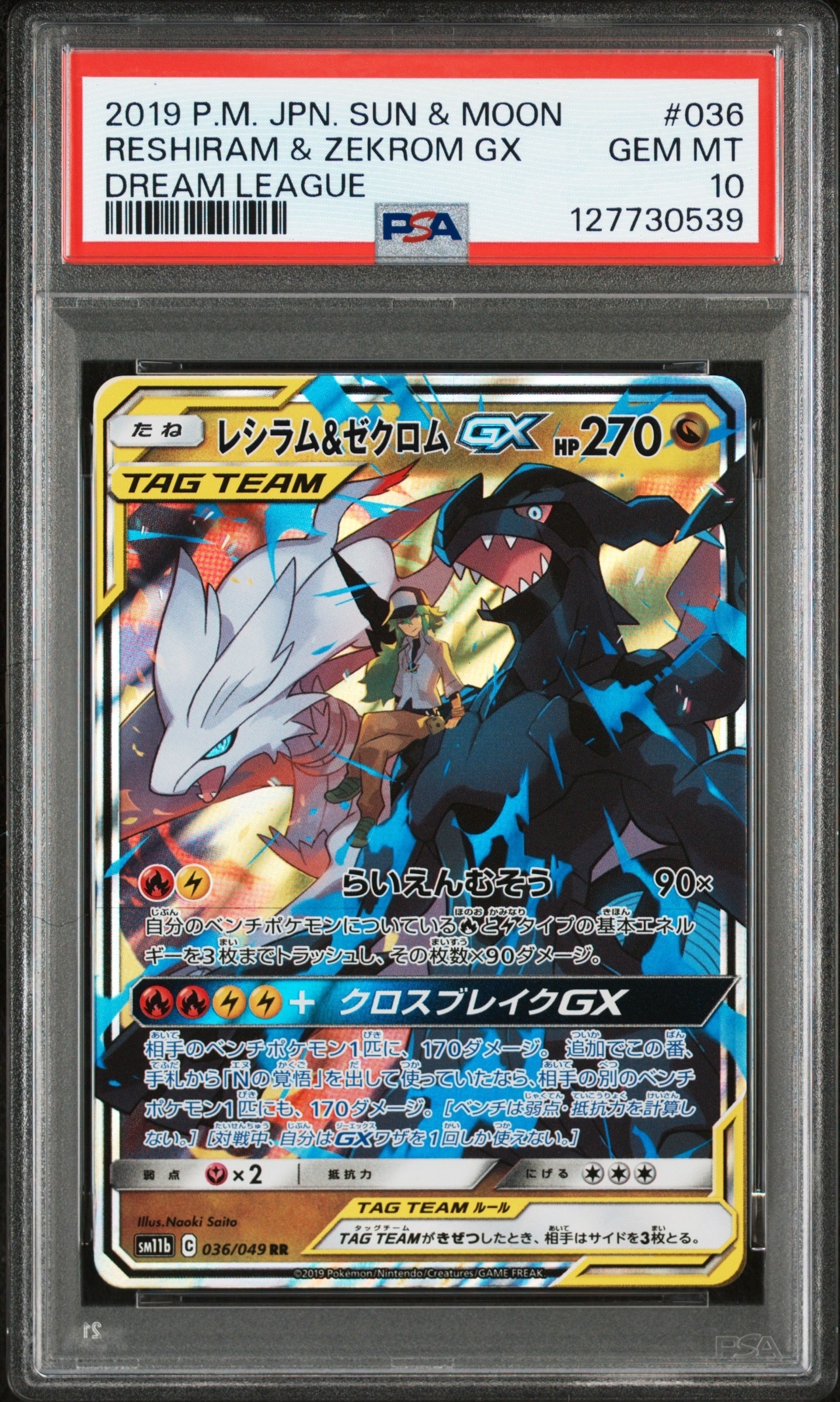 レシラム&ゼクロムGX (N) RR[SM11b 036/049](強化拡張パック「ドリームリーグ」)