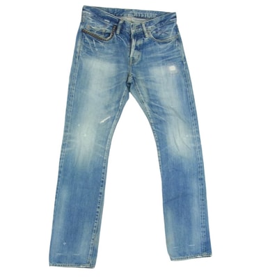 HYSTERIC GLAMOUR ヒステリックグラマー デニムパンツ 0241AP16 SP加工 NEW COWBOY スタッズ ストレート デニムパンツ インディゴブルー系 30【中古】