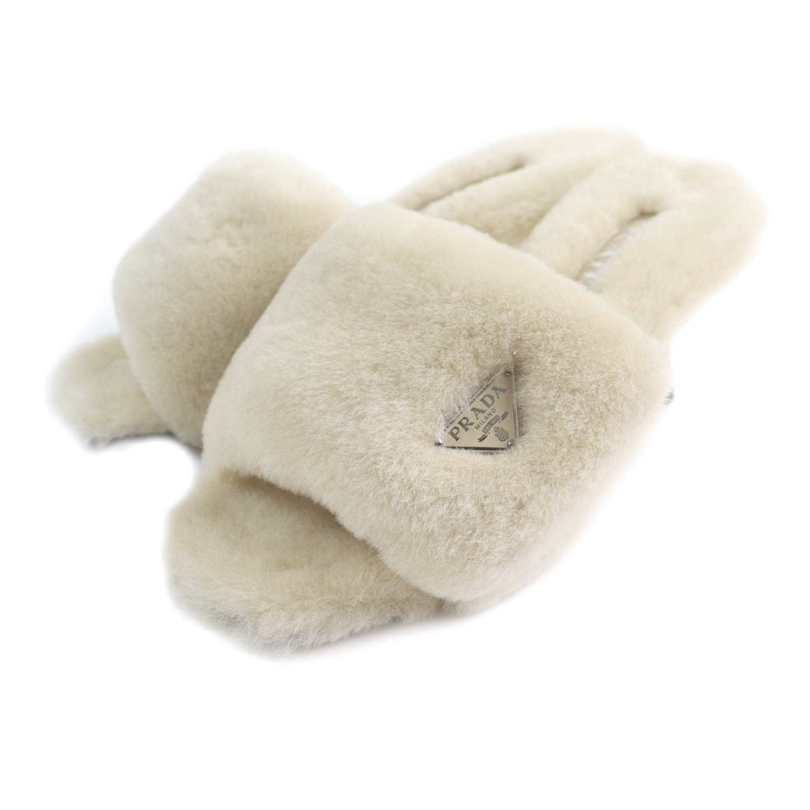 未使用品 プラダ
 サンダル ベージュ レディース 37 1XX654