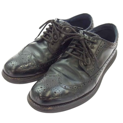 COLE HAAN コールハーン その他靴 C11717 LUNARGRAND ルナグランド LONG WING ロング ウィング レザー シューズ ブラック系 9M【中古】