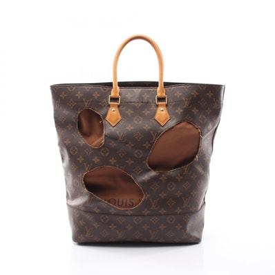 ルイ・ヴィトン LOUIS VUITTON LOUIS VUITTON × 川久保玲 ウィズ ホールズ トートバッグ バッグ PVCコーティングキャンバス レザー モノグラム レディース ブラウン系 M40279 【中古】