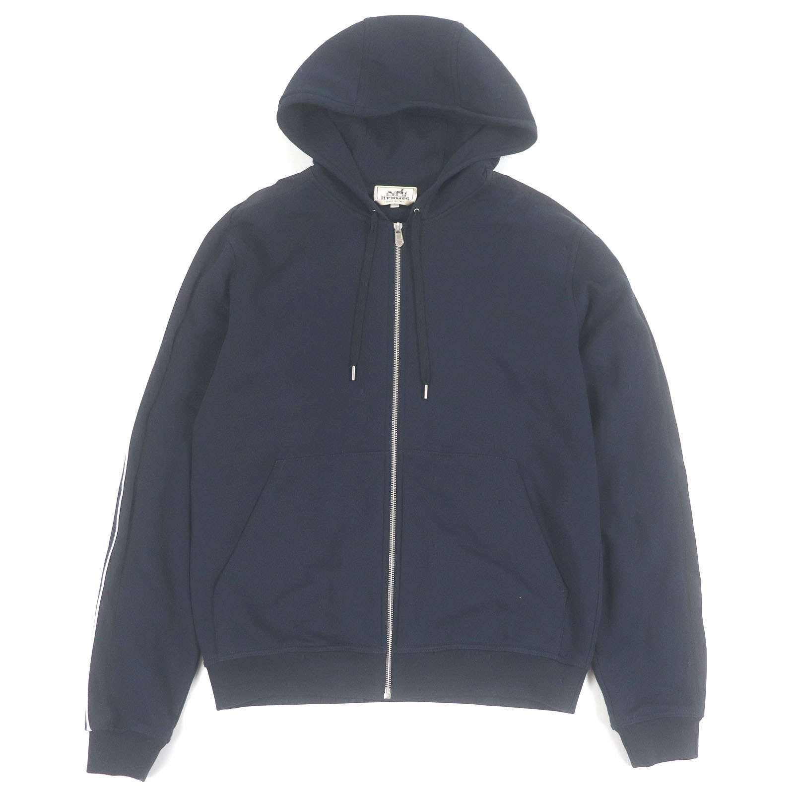 極美品 エルメス パーカー ランH ネイビー メンズ S