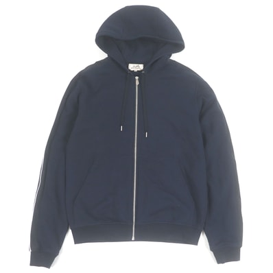 極美品 エルメス パーカー ランH ネイビー メンズ S