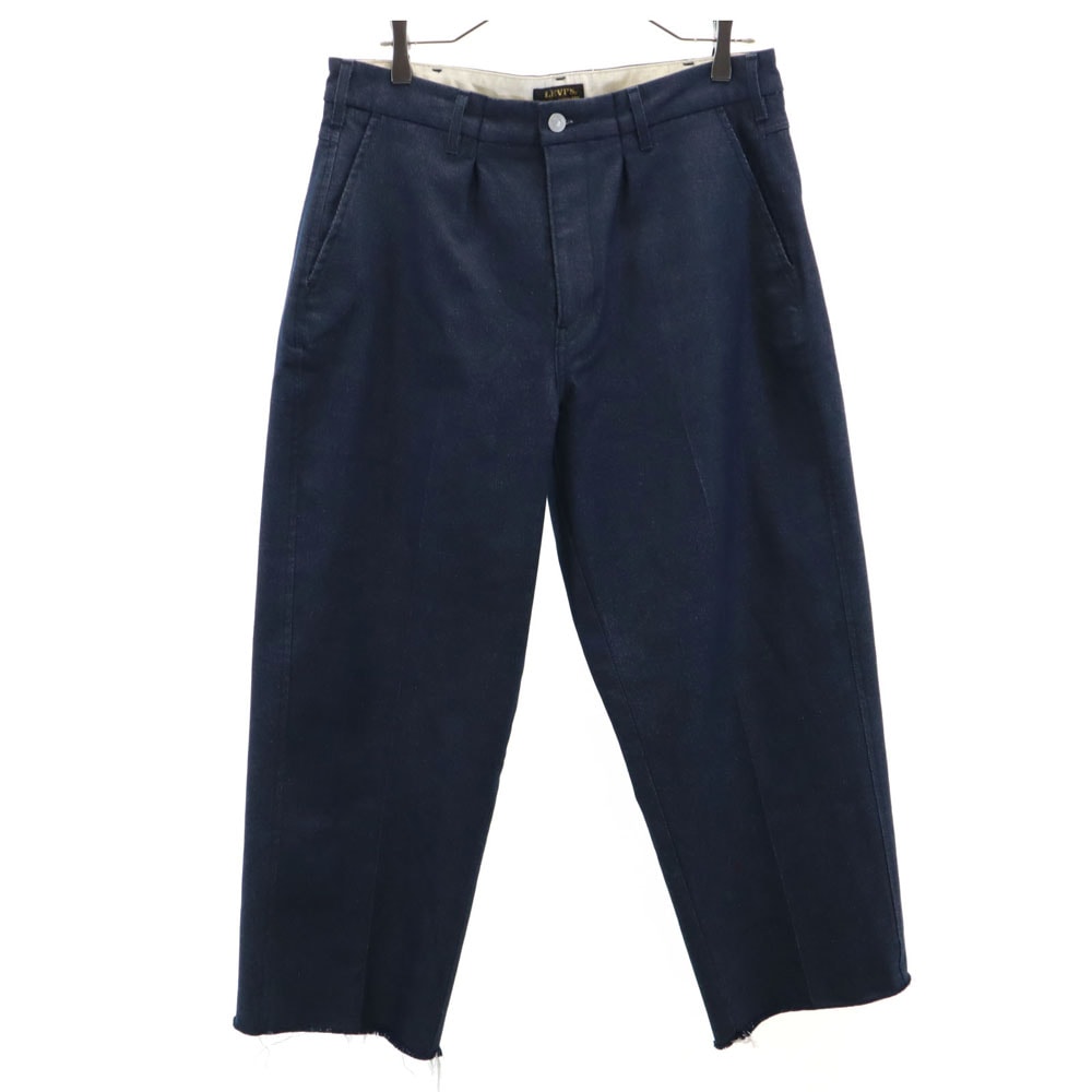Levi's リーバイス テーパードデニムパンツ W32 ネイビー系 STA-PREST ジーパン カットオフ
