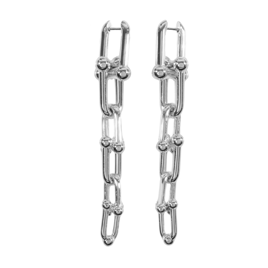 Tiffany & Co. HardWear Graduated Link Earrings "Silver"