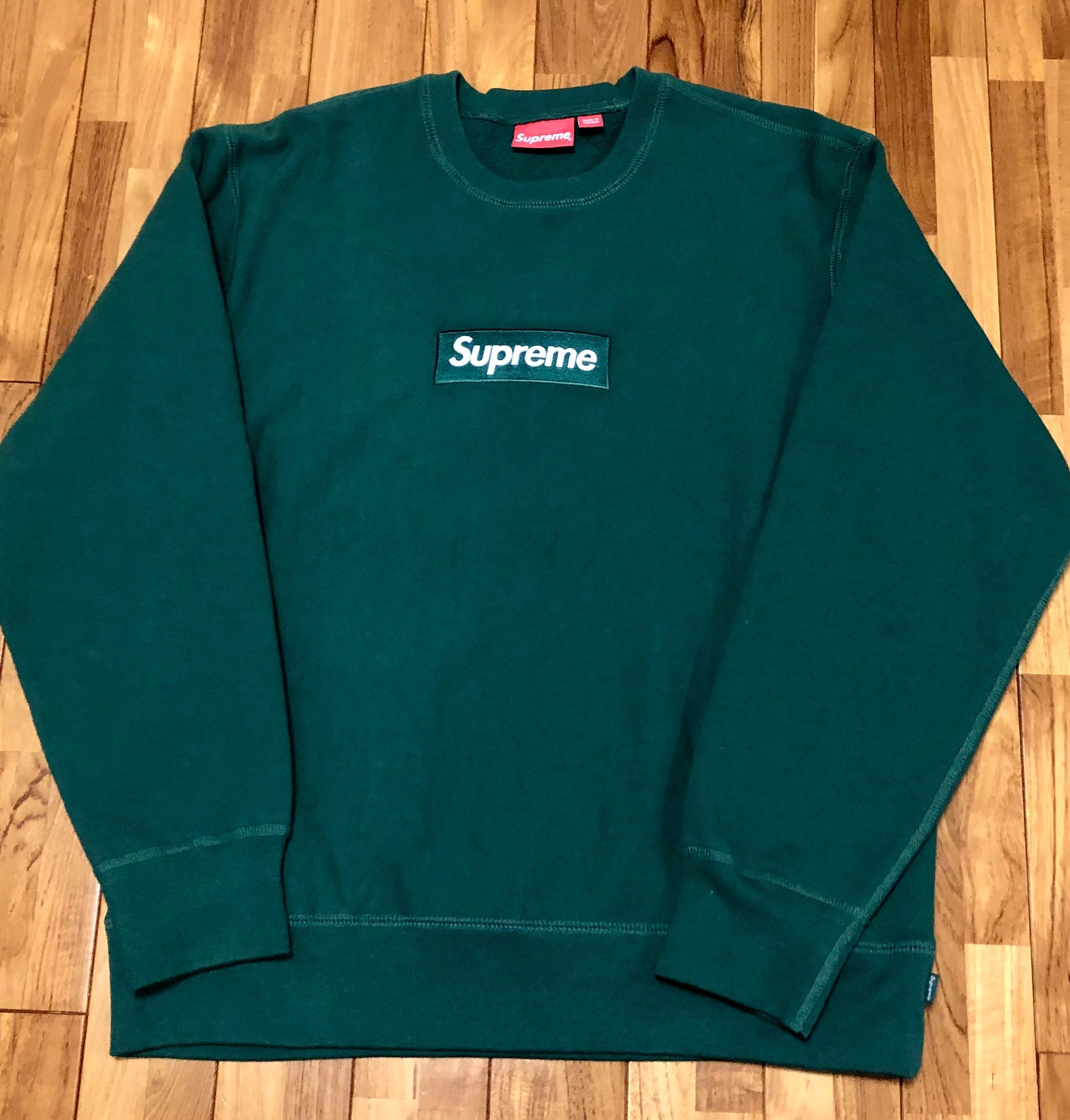 Supreme Box Logo Crewneck Sweatshirt "Green" (18FW)