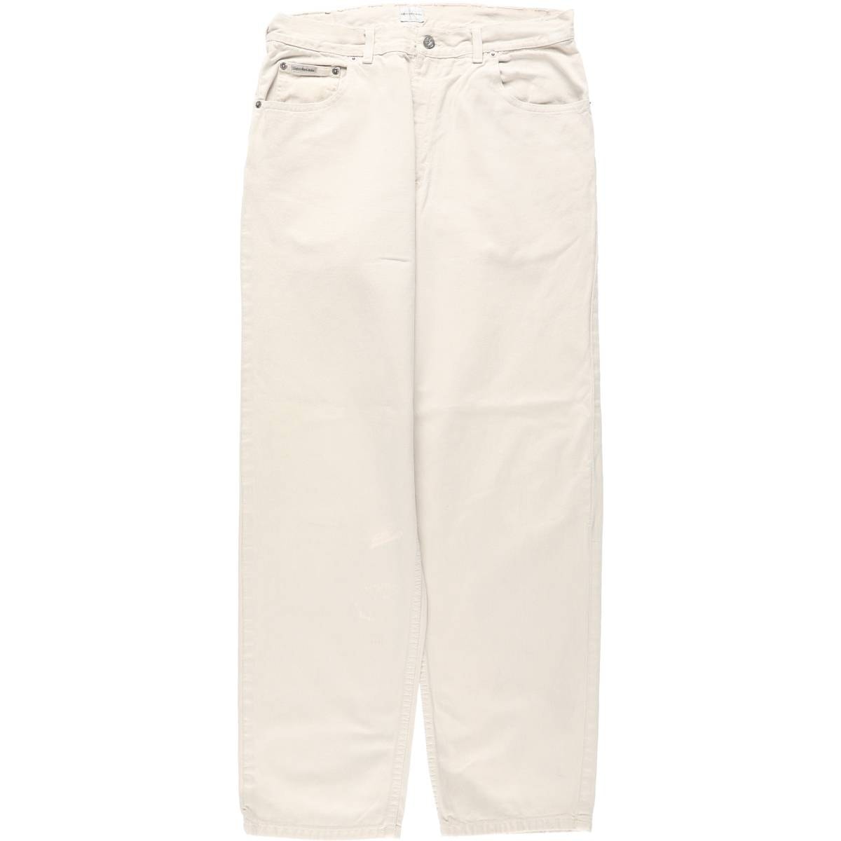 古着 90~00年代 カルバンクライン Calvin klein JEANS ホワイトデニム テーパードデニムパンツ メンズw36相当 ヴィンテージ/eaa673214