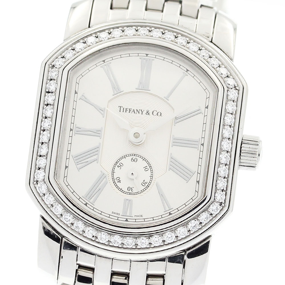 ティファニー マーククーペ ダイヤベゼル  クォーツ レディース 【中古】