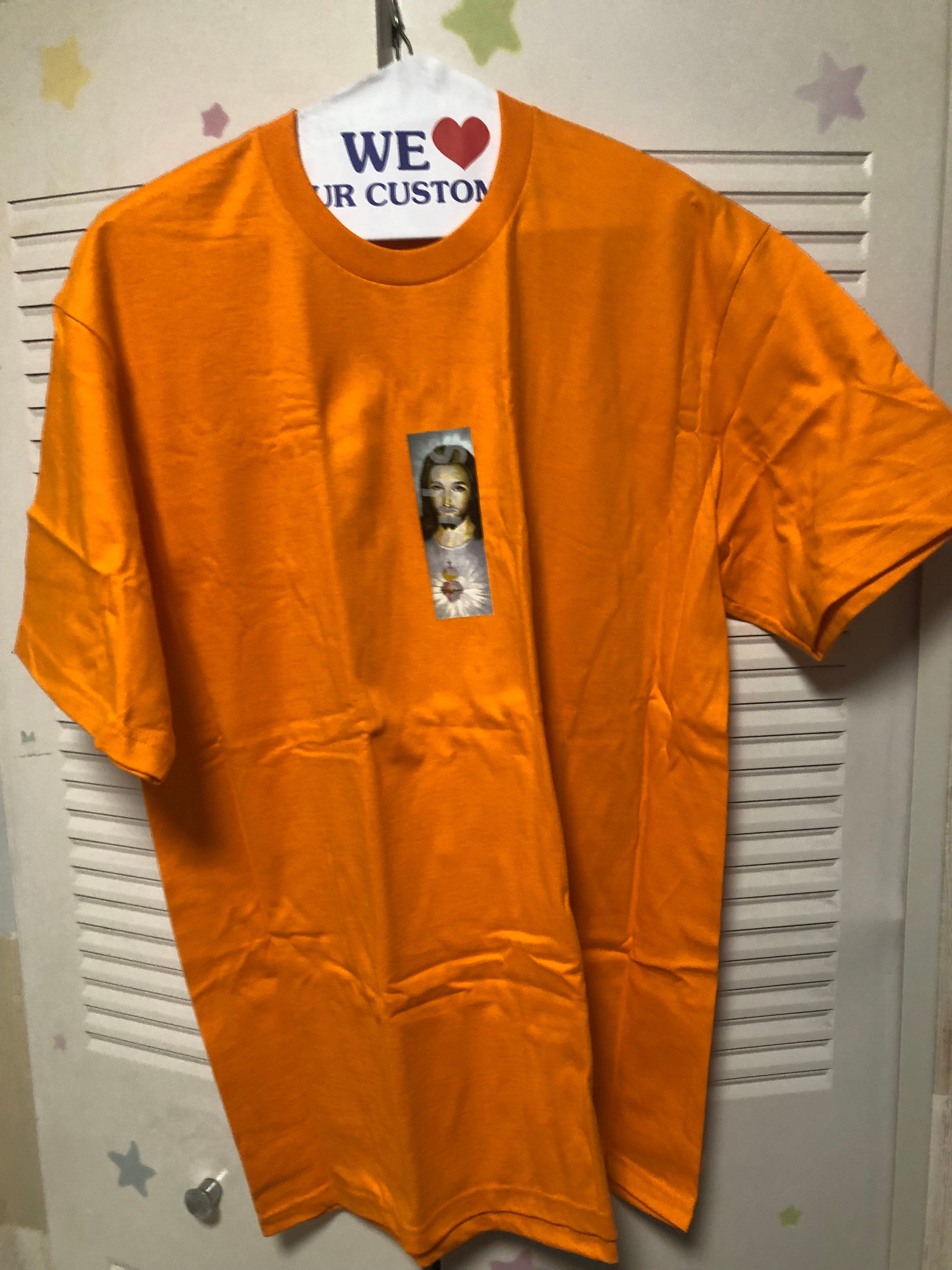 Supreme Prayer Card Box Logo Tee "Orange"