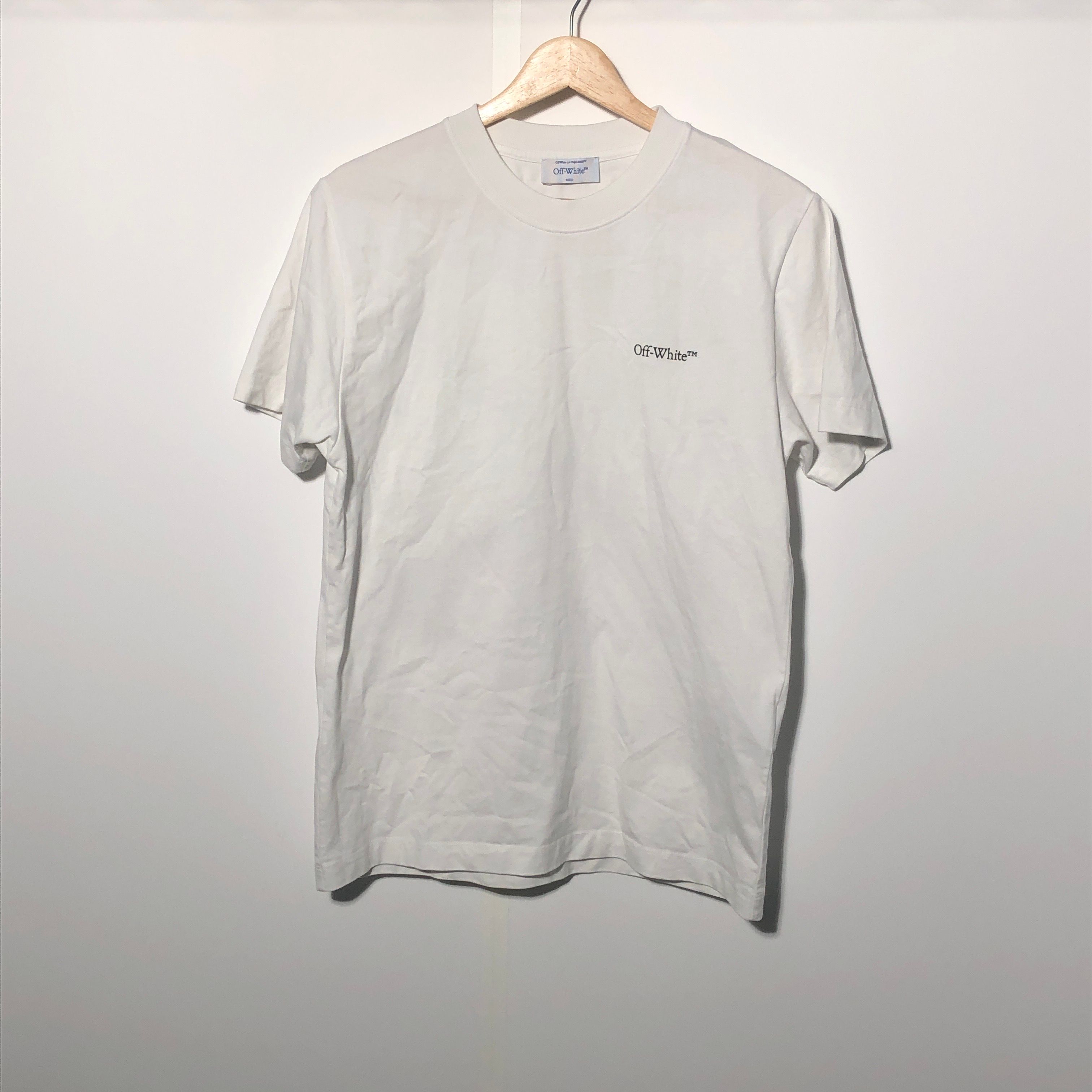 オフ ホワイト スクラッチ アロー スリム Tシャツ