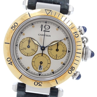 カルティエ パシャ 38mm W31011H3 メンズ 【中古】