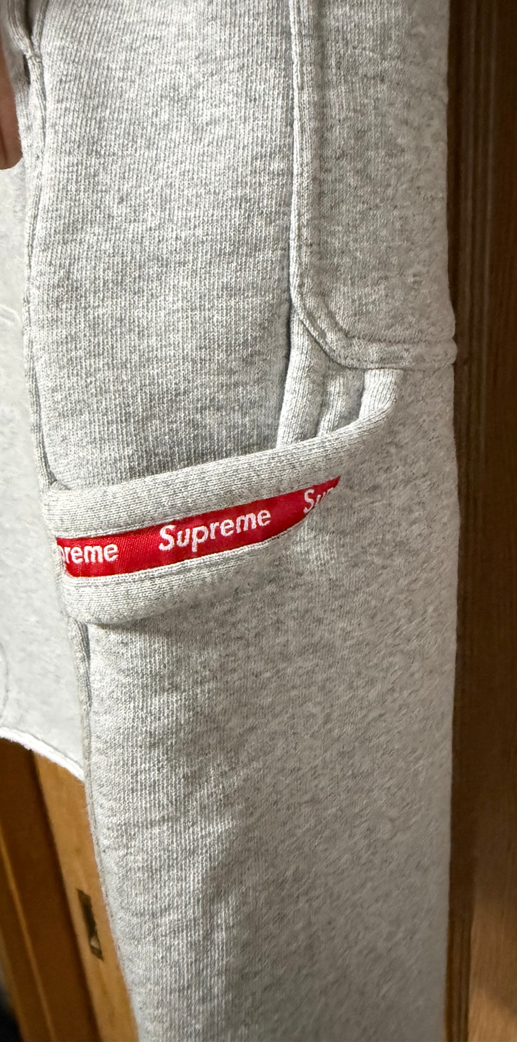Supreme Double Knee Painter Sweatshort "Heather Grey"