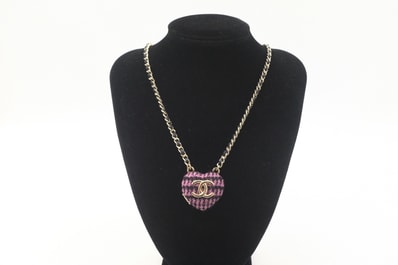シャネル ハート ロケット ペンダント ネックレス B22K AB9485
