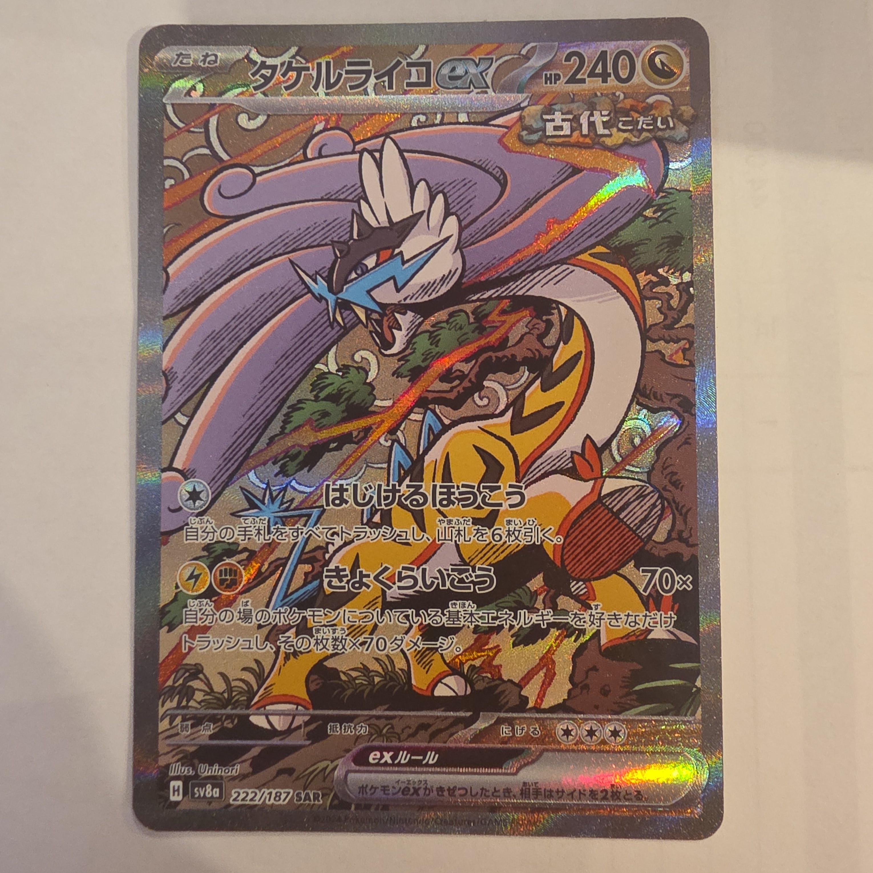 PSA10】タケルライコex SAR [SV8a 222/187](ハイクラスパック「テラス