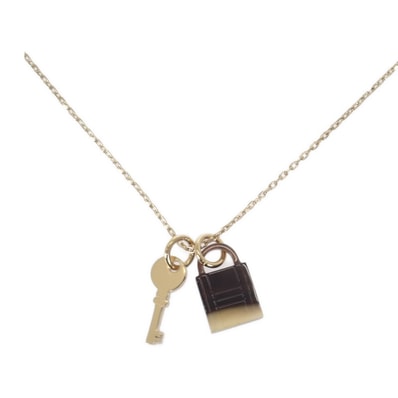 エルメス HERMES アミュレット パドロックPM ネックレス メタル バッファローホーン ゴールド レディース【中古】【SAランク】