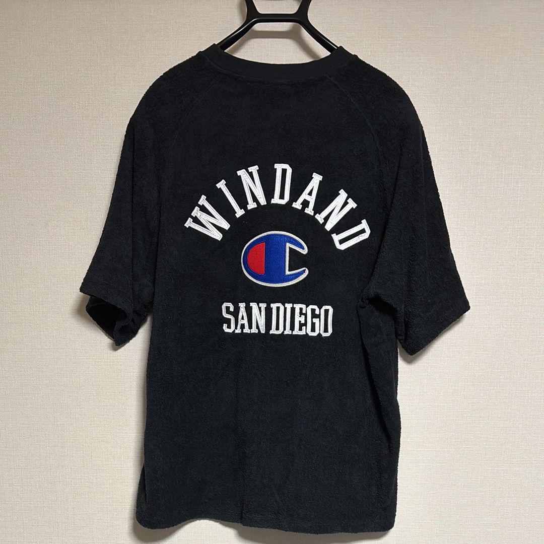 WIND AND SEA x Champion S/S Pile Raglan T-shirt "Black" C8-Z356