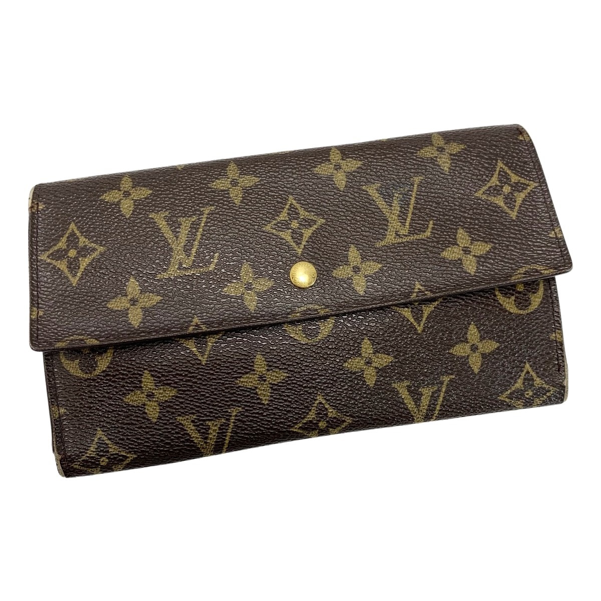 ☆☆LOUIS VUITTON ルイヴィトン モノグラム ポルト トレゾール インターナショナル M61215 3つ折り長財布 レディース ゴールド金具