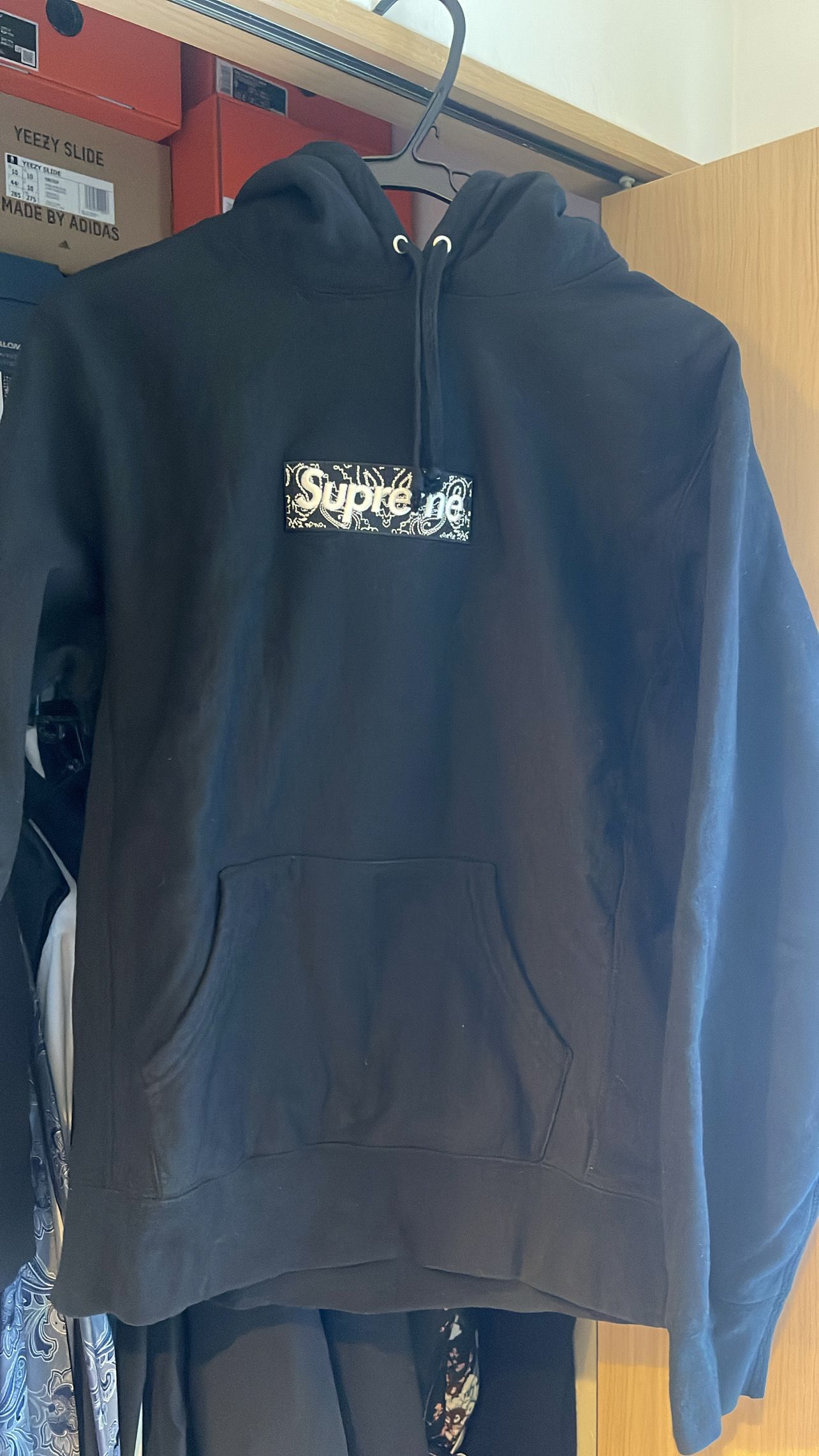 Supreme Bandana Box Logo Hooded Sweatshirt "Black"