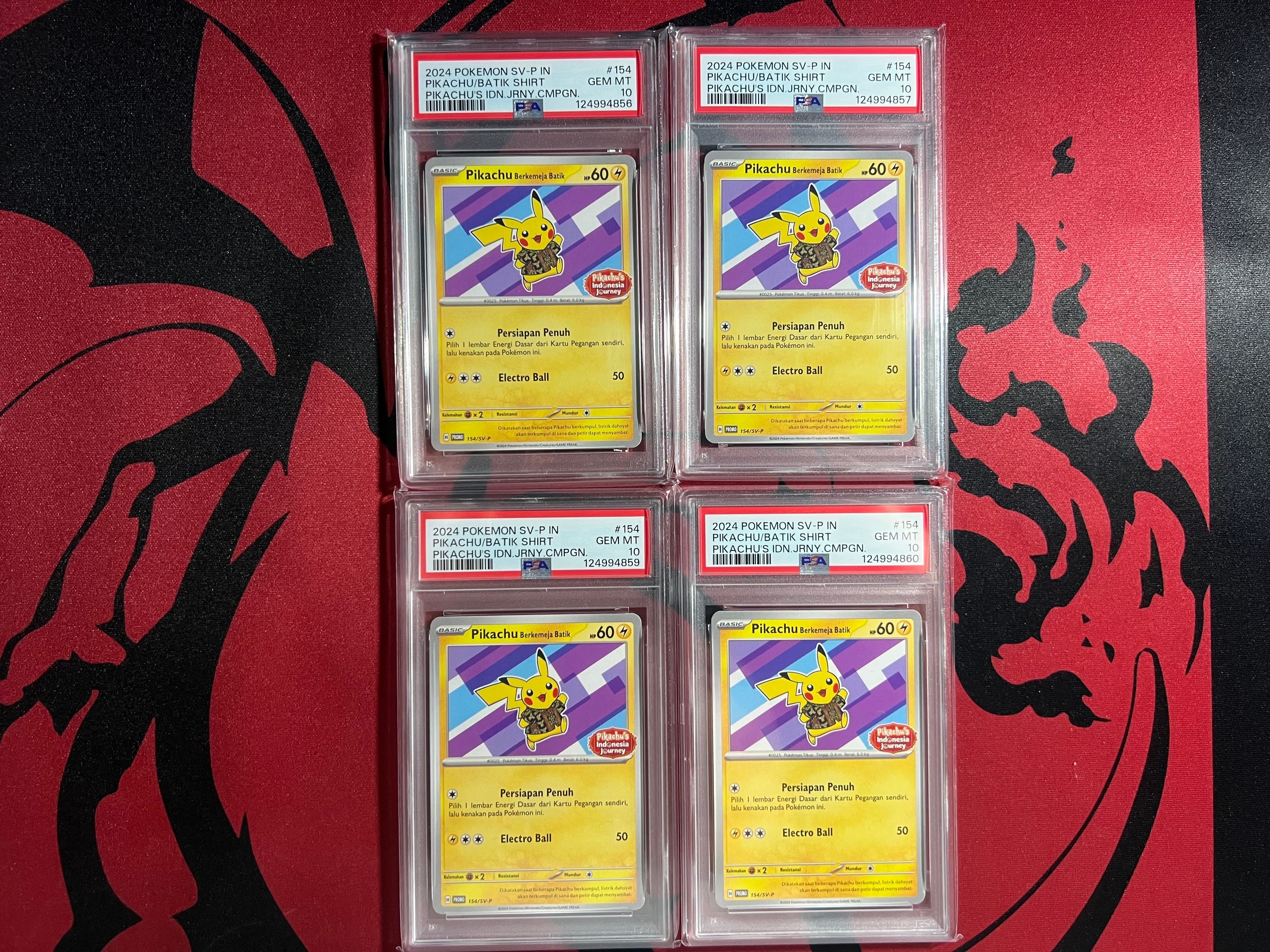 PSA10】バティックシャツを着たピカチュウ (ネイティオ柄) P [SV-P 154