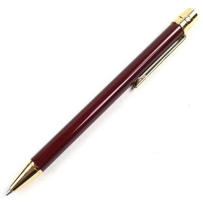 極美品 カルティエ ボールペン サントス ドゥ カルティエ ボルドー ゴールド メンズ