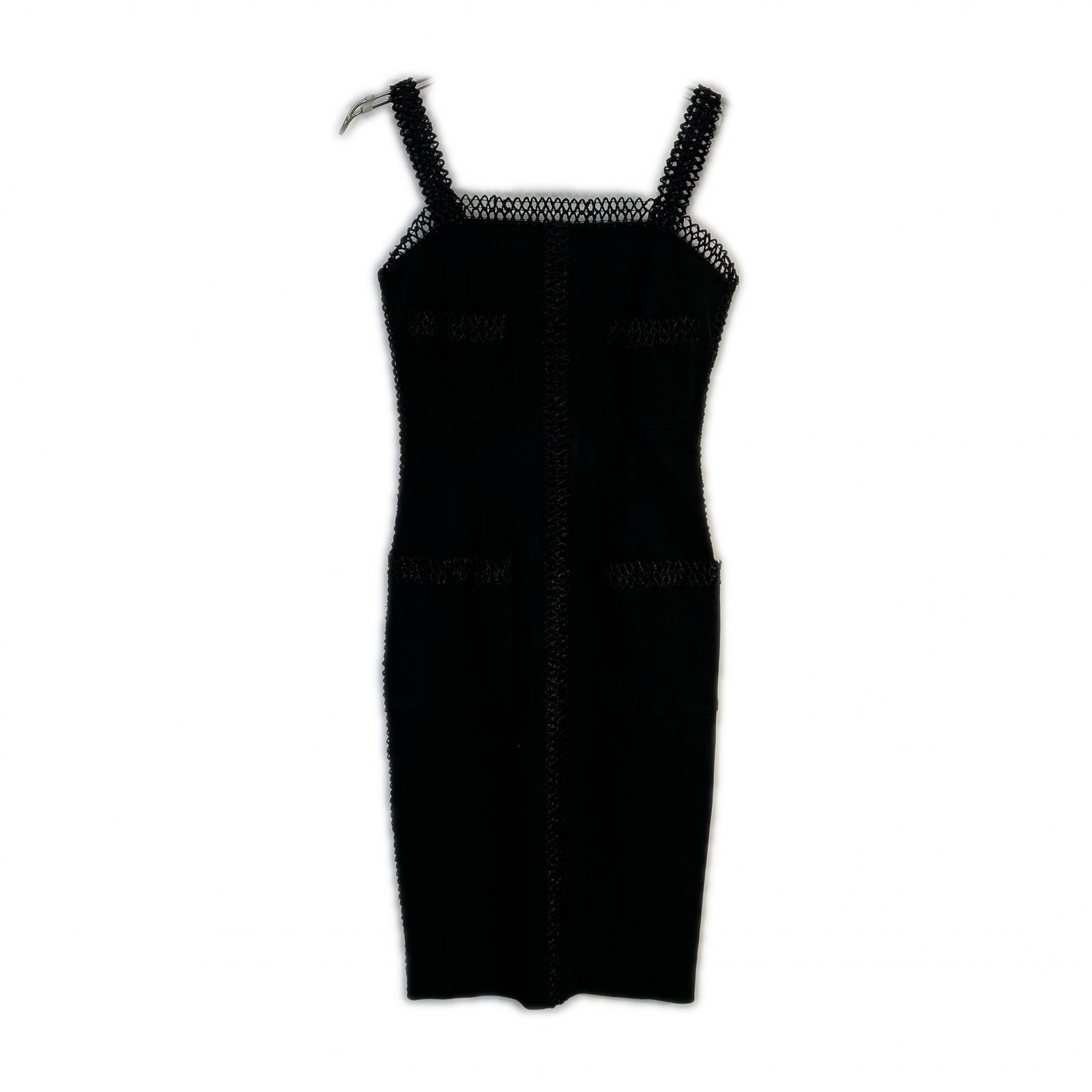 シャネル ラフィア装飾 4ポケット ノースリーブ 36