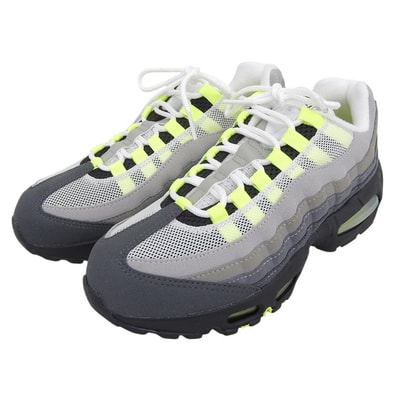 ナイキ 新品同様 Air Max 95 OG Big Bubbleスニーカー シューズ レディース ネオンイエロー 24cm IO0026-001 7(US)