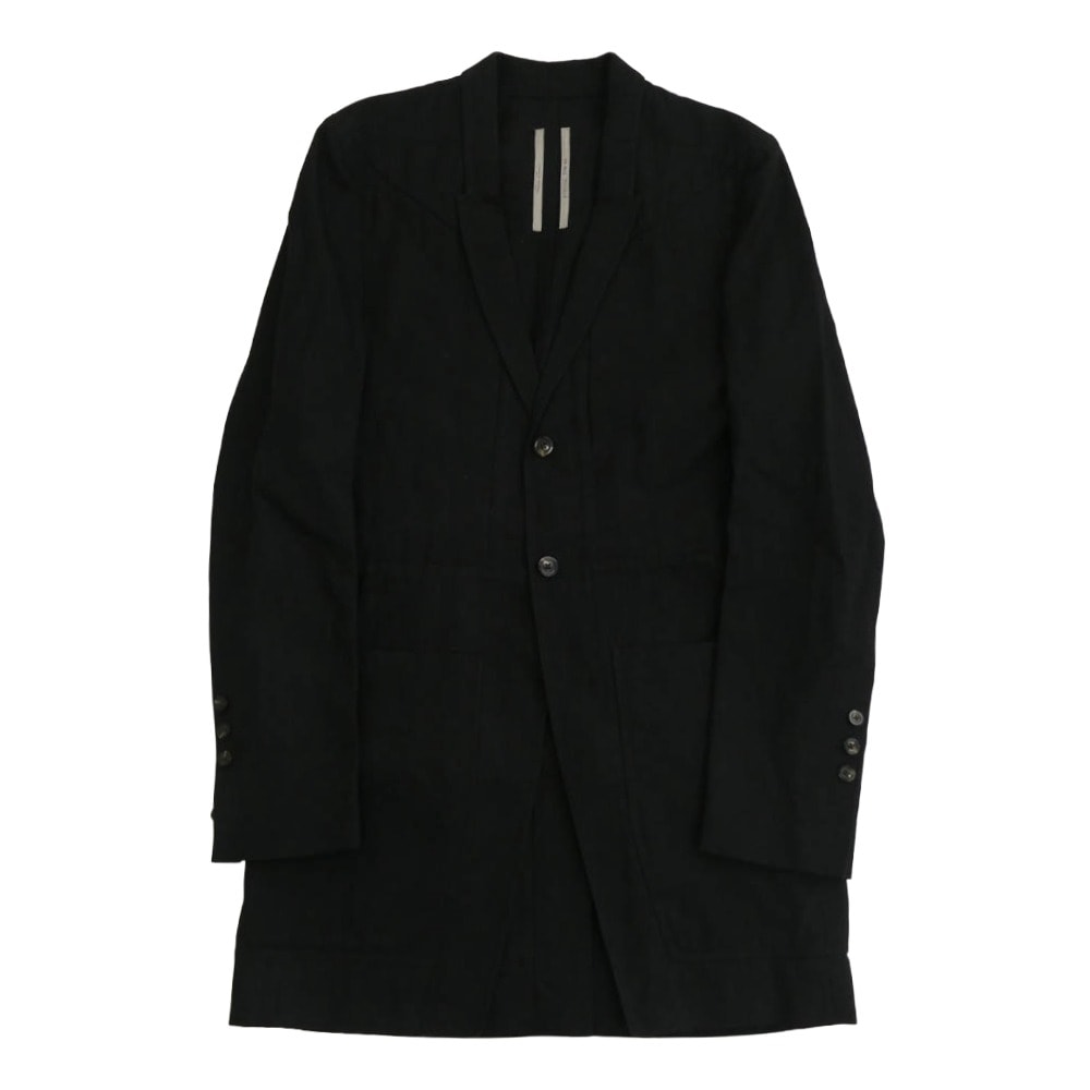 Rick Owens リックオウエンス ジャケット 22AW RU02B2723-CHB STROBE期 LIDO JACKET リド ジャケット ロング テーラードジャケット タキシード ブラック系 38【中古】