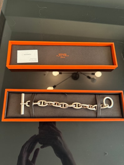 Hermes Chaine D'ancre TGM Bracelet "Silver"