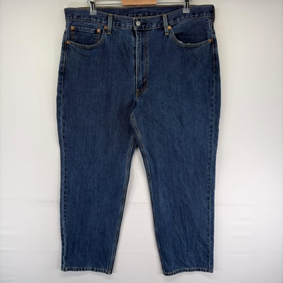 古着 リーバイス Levi's デニム パンツ 5ポケット 550 大きいサイズ テーパード ジップ ジーパン W40 L30 ブルー系 メンズ