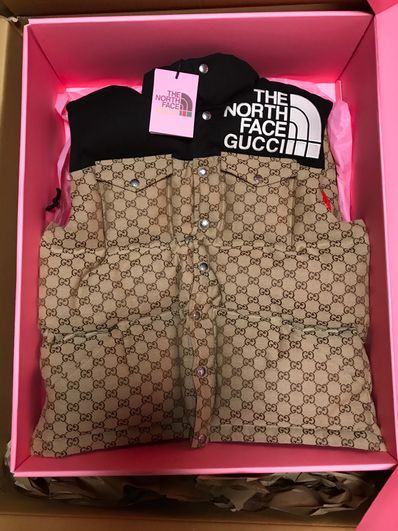 GUCCI × The North Face Padded Vest "Beige Ebony"