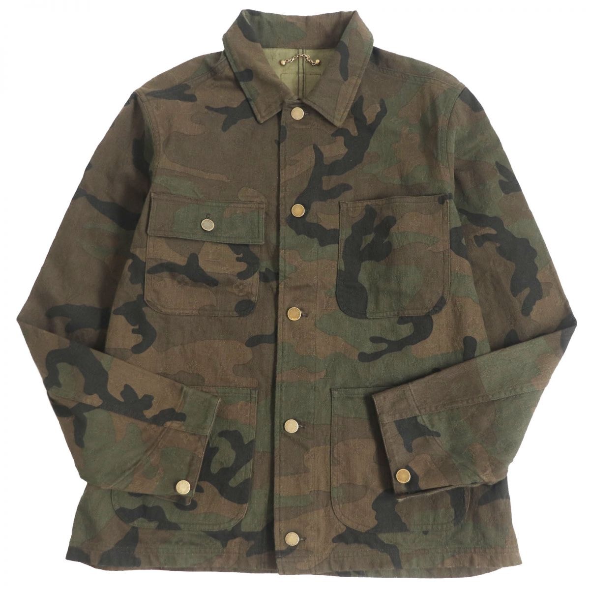 極美品 シュプリーム
 デニムジャケット カーキ系 メンズ 46