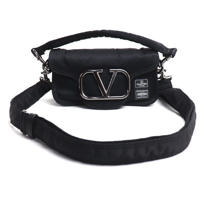 PORTER ポーター VALENTINO x PORTER LOCO(S) ハンドバッグ ブラック 381-06215 レディース【中古】【美品】