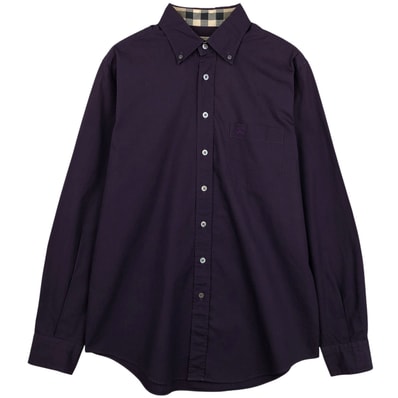 古着 バーバリー Burberry's LONDON CLASSIC FIT 長袖 ボタンダウンシャツ メンズM相当/eaa614729
