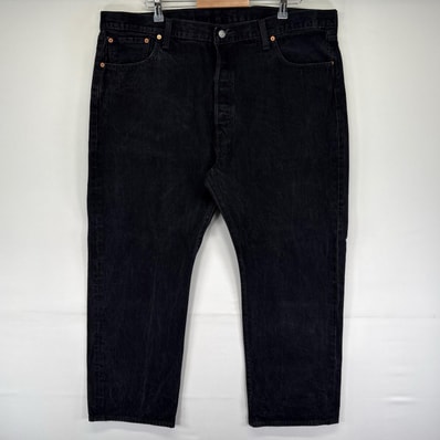 古着 リーバイス Levi's デニム パンツ 501 ストレート ボタンフライ 大きいサイズ ジーンズ ジーパン W48 L30 ブラック系 メンズ