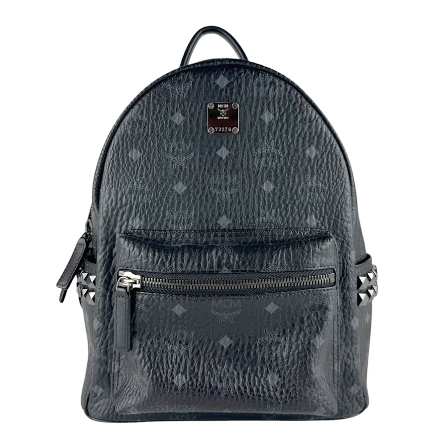 エム シー エム MCM リュック レザー ブラック ユニセックス【中古】 z9864