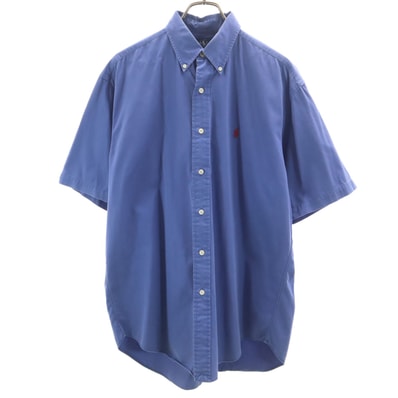 RALPH LAUREN ラルフローレン 半袖 BLAKE ボタンダウンシャツ M ブルー
