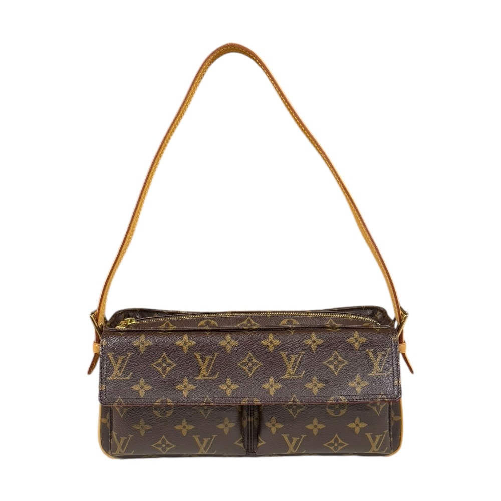 ルイヴィトン ヴィバシテMM モノグラム ショルダーバッグ モノグラムキャンバス M51164 ブラウン レディース LOUIS VUITTON  中古