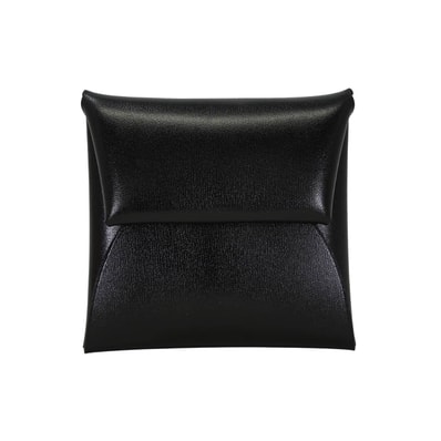HERMES エルメス コインケース バスティア 黒 (ブラック) ボックスカーフ シルバー金具 K刻印 新品未使用