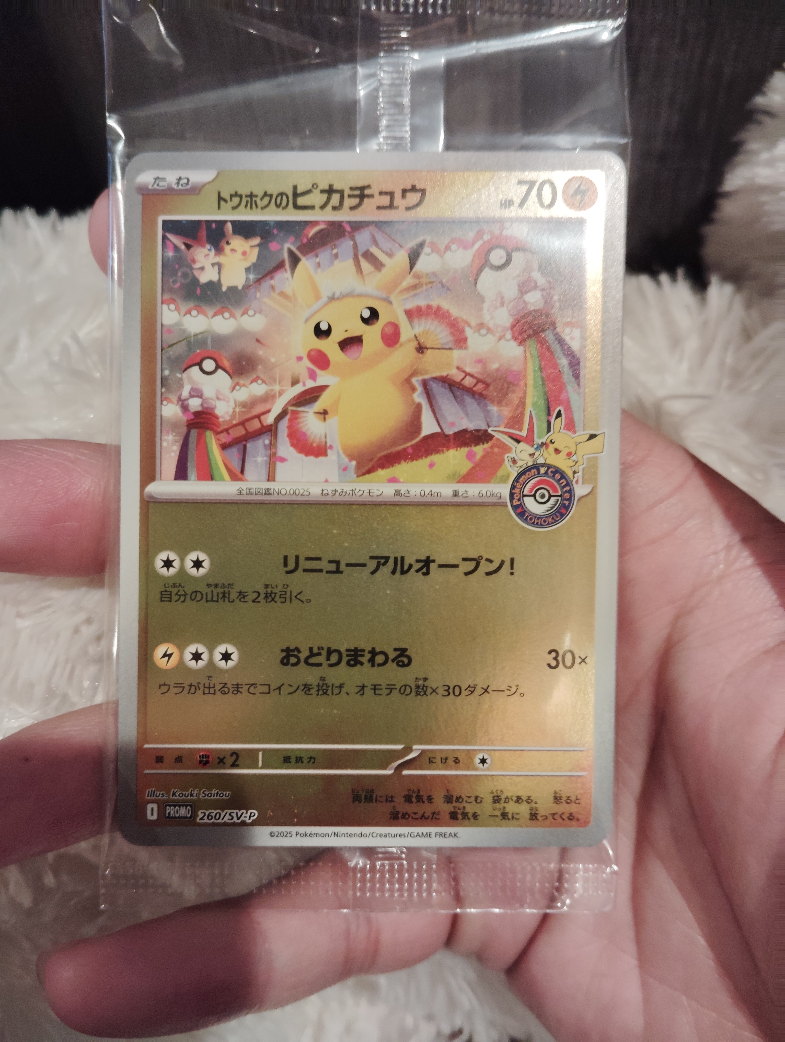 トウホクのピカチュウ P [SV-P 260](スペシャルBOX「ポケモンセンタートウホク」)