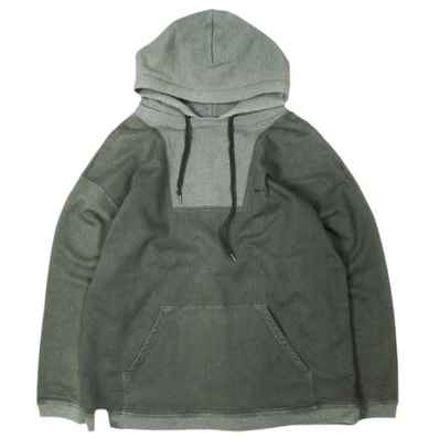 DESCENDANT ディセンダント 日本製 PE HOODY 後付け スウェットプルオーバーパーカー 2 GRAY 切り替え WTAPS TET トップス g026789