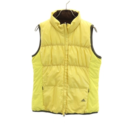 adidas アディダス ゴルフ リバーシブル ダウンベスト L イエロー