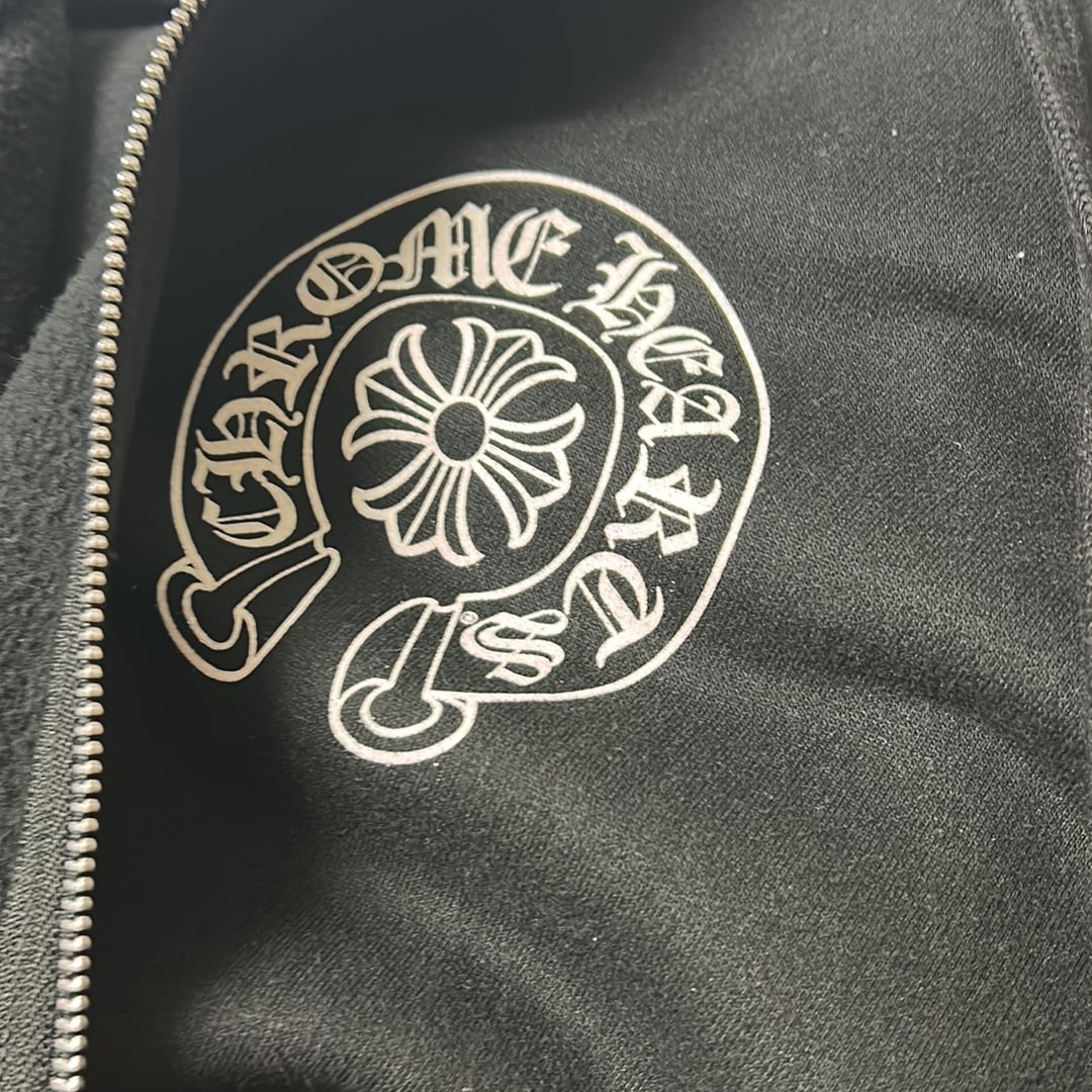 Chrome Hearts Back Horseshoe Zip Hoodie Osaka Exclusive "Black"