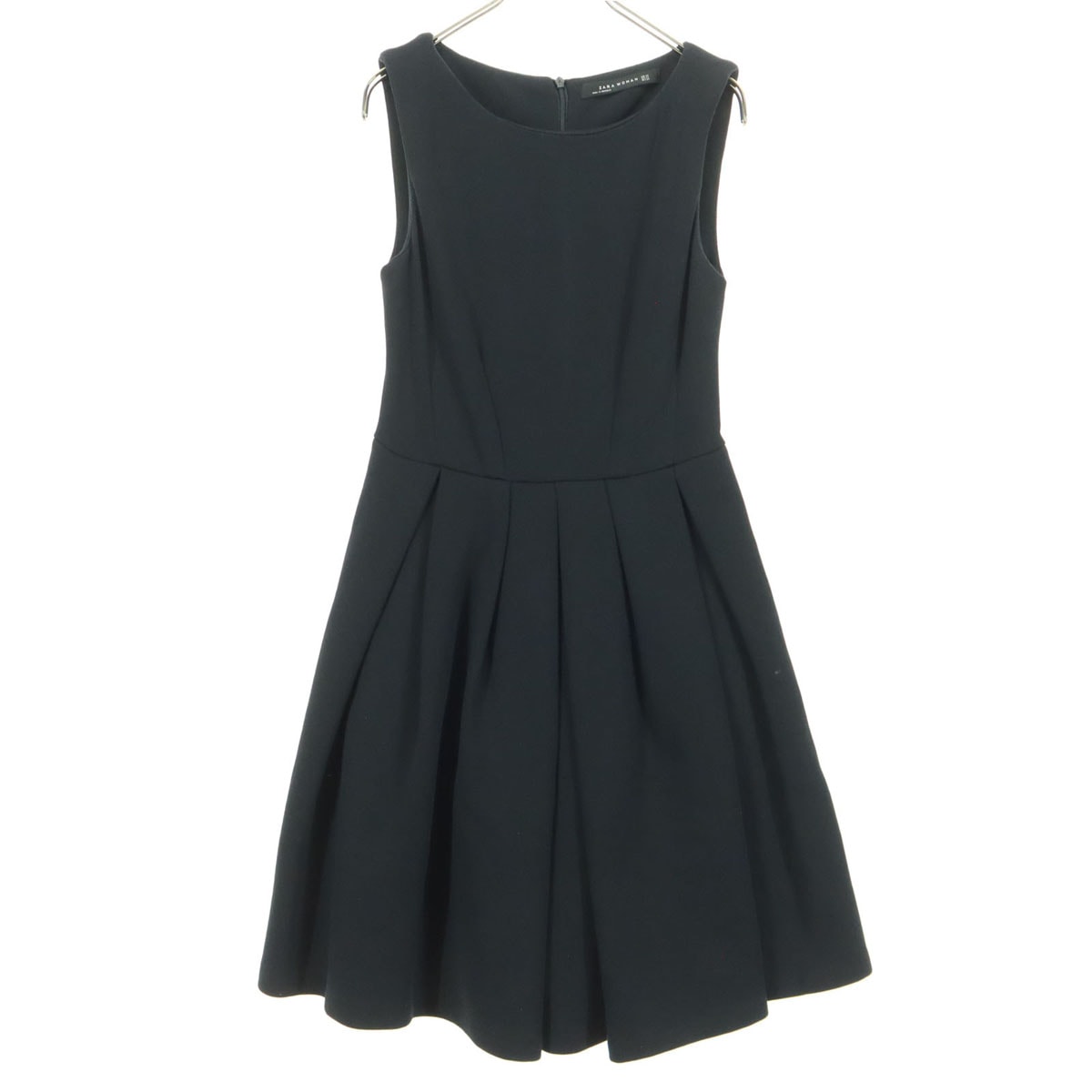 ZARA WOMAN ザラウーマン ノースリーブ 膝丈ワンピース XS ブラック