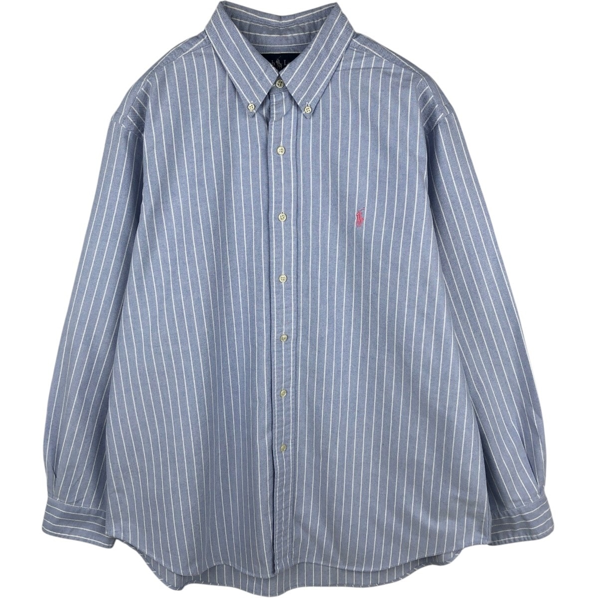 古着 ラルフローレン Ralph Lauren CLASSIC FIT 長袖 ボタンダウンストライプシャツ メンズXL相当/eaa676502
