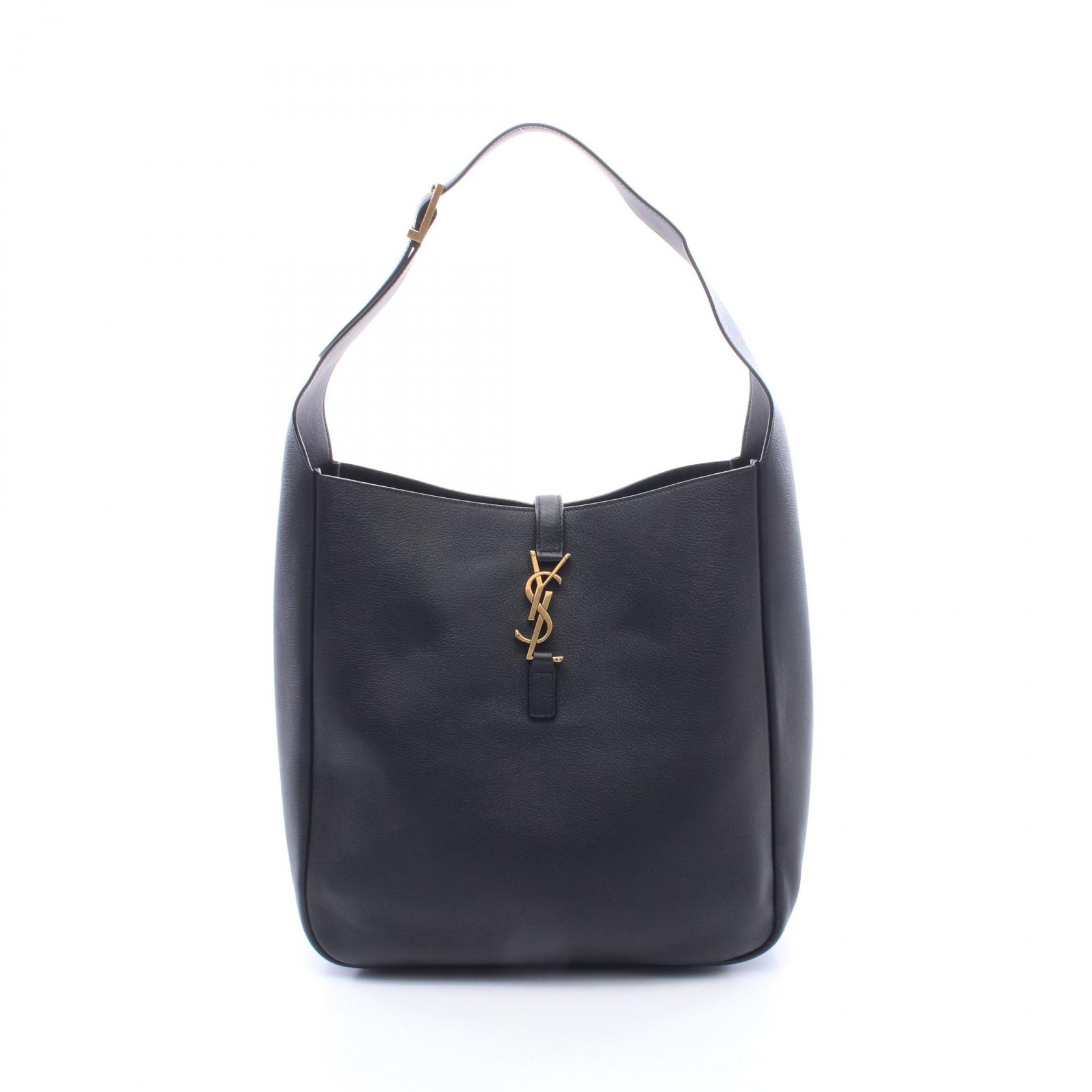 サンローランパリ SAINT LAURENT PARIS LE 5 A 7 ソフト ラージ ショルダーバッグ バッグ レザー レディース ブラック系 753837 【中古】